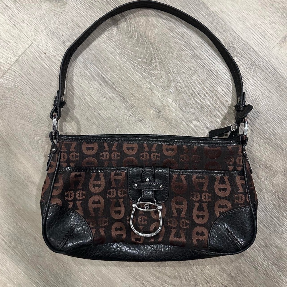 EtienneAigner y2k brown & black vintage shoulder bag